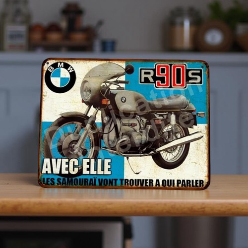 Plaque métal bmw r90s - plaque,